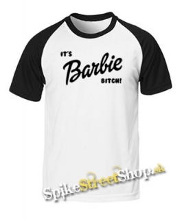 IT'S BARBIE BITCH - Black - dvojfarebné pánske tričko