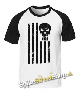 LEBKA - Punisher American - dvojfarebné pánske tričko