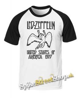 LED ZEPPELIN - United States Of America 1977 - dvojfarebné pánske tričko