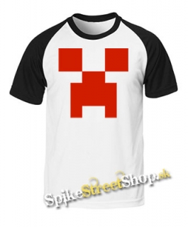 MINECRAFT - Red Creeper - dvojfarebné pánske tričko