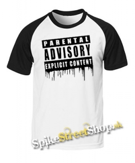 PARENTAL ADVISORY EXPLICIT CONTENT - dvojfarebné pánske tričko