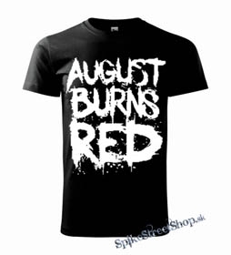 AUGUST BURNS RED - Big White Logo - čierne detské tričko