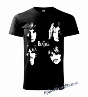 BEATLES - Faces - čierne detské tričko