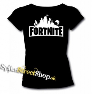 FORTNITE - Logo - čierne dámske tričko