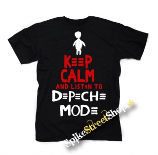 DEPECHE MODE - Keep Calm And Listen To DM - čierne detské tričko