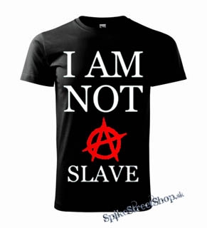 I AM NOT A SLAVE - čierne detské tričko