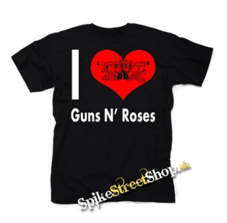 I LOVE GUNS N ROSES - čierne detské tričko