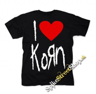 I LOVE KORN - čierne detské tričko