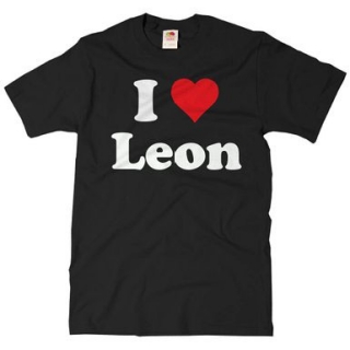 I LOVE LEON - čierne detské tričko