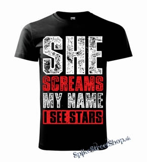 I SEE STARS - She Screams My Name - čierne detské tričko