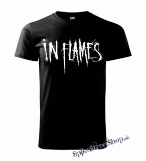 IN FLAMES - Logo - čierne detské tričko