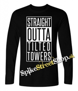 FORTNITE - Straight Outta Tilted Towers - čierne pánske tričko s dlhými rukávmi