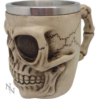 GOTHIC COLLECTION - Grinning Skull Tankard Large 18.5cm - krígel