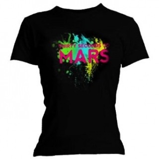 30 SECONDS TO MARS - Neon Official Skinny Fit T Shirt - čierne dámske tričko