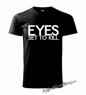 EYES SET TO KILL - Logo - čierne detské tričko