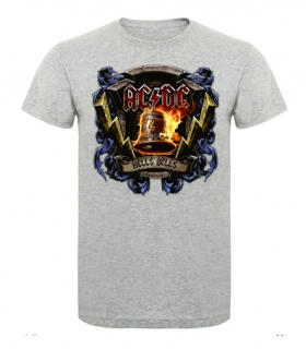 AC/DC - Hells Bells Fire - sivé detské tričko