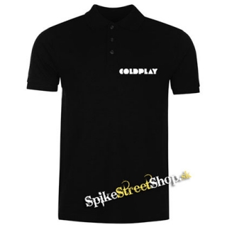 COLDPLAY - Logo - čierna pánska polokošeľa