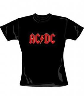 AC/DC - Red Logo - čierne dámske tričko