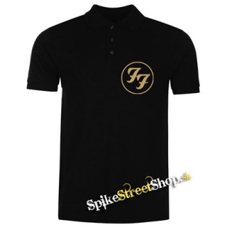 FOO FIGHTERS - Gold Logo - čierna pánska polokošeľa