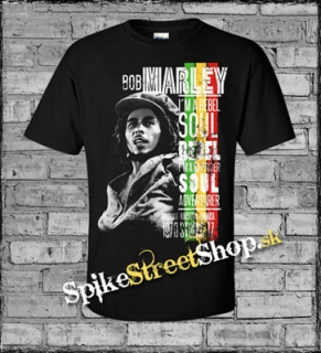 BOB MARLEY - I´m A Rebel Soul - čierne detské tričko