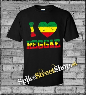 I LOVE REGGAE - čierne detské tričko