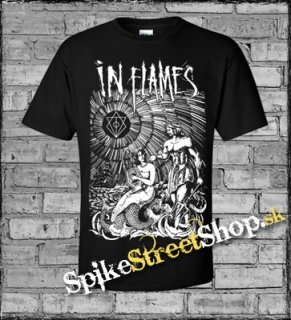 IN FLAMES - Poseidon - White Motive - čierne detské tričko