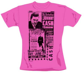 JOHNNY CASH - Show - ružové dámske tričko