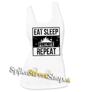 FORTNITE - Eat, Sleep, Repeat - Ladies Vest Top - biele