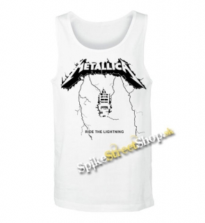 METALLICA - Ride The Lightning -  Mens Vest Tank Top - biele