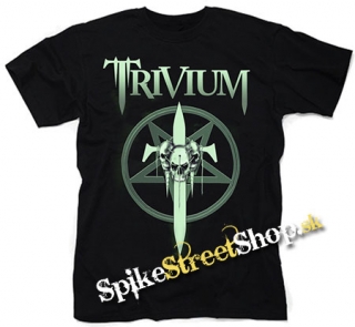 TRIVIUM - Green Skulls - čierne detské tričko