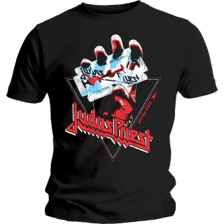 JUDAS PRIEST - British Steel Hand Triangle - čierne pánske tričko