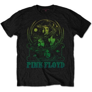 PINK FLOYD - Green Swirl - čierne pánske tričko
