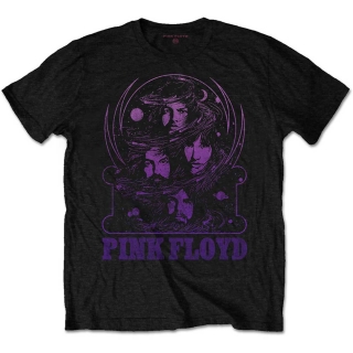 PINK FLOYD - Purple Swirl - čierne pánske tričko