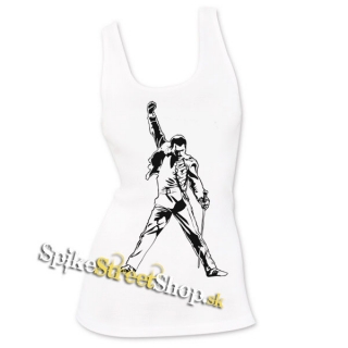 FREDDIE MERCURY - Portrait - Ladies Vest Top - biele