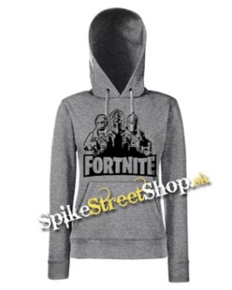 FORTNITE - Logo & Skins - sivá dámska mikina