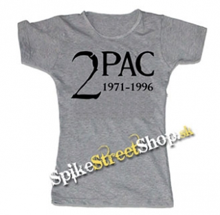 2 PAC - 1971-1996 - šedé dámske tričko