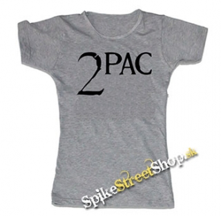 2 PAC - Logo - šedé dámske tričko