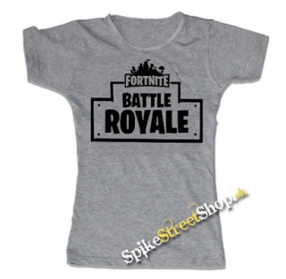 FORTNITE BATTLE ROYALE - šedé dámske tričko