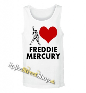 I LOVE FREDDIE MERCURY - Mens Vest Tank Top - biele