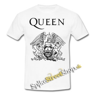 QUEEN - Logo - biele pánske tričko