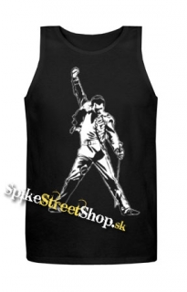 FREDDIE MERCURY - Portrait - Mens Vest Tank Top - čierne