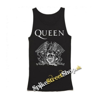 QUEEN - Logo - Mens Vest Tank Top - čierne