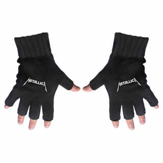 METALLICA - Logo - čierne rukavice bez prstov