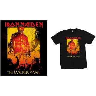 IRON MAIDEN - The Wicker Man Fire - čierne pánske tričko
