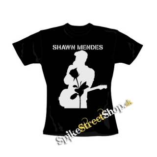 SHAWN MENDES - Rose Portrait - čierne dámske tričko