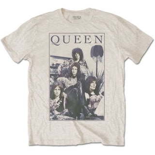 QUEEN - Vintage Frame - pieskové pánske tričko