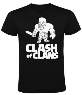 CLASH OF CLANS - Barbarian Logo - čierne detské tričko