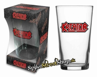 KREATOR - Logo - sklenený pohár na pivo