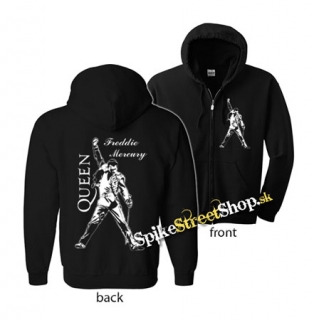 FREDDIE MERCURY - Logo & Portrait - mikina na zips