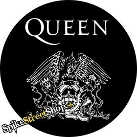 QUEEN - Logo Black - okrúhla podložka pod pohár